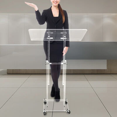 Escritorio para computadora portátil de acrílico transparente altura ajustable mesa para computadora oficina estación de trabajo EE. UU. Foto 1 de 4