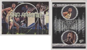1997 Press Pass Double Threat Silver Tim Duncan David Robinson #34 Rookie RC HOF