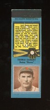 1934 Diamond Match Co. Matchbook Cover Silver Border Baseball Thomas Zachary EX