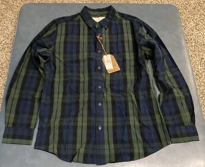 Weatherproof VNT Men’s M Blue Green Plaid Long Sleeve Button Down Shirt $60 NWT - Image 1 of 4