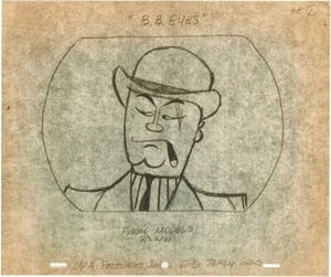 1961 THE DICK TRACY SHOW ORIGINAL UPA ANIMATION ART MODEL SHEET PRODUCTION PAGE - Picture 1 of 1