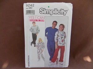 Simplicity Misses/Mens Knit Pullon Pants & Pullover Sweatshirt Chest Sizes 36-38 - Picture 1 of 2