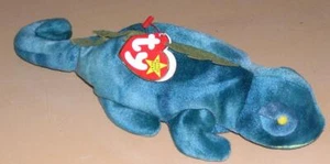 Iggy la Iguana, Color Azul, Ty Beanie Baby (1997), Con Etiquetas, Muy Bueno - Imagen 1 de 1