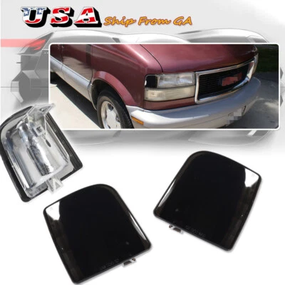 For 1995-2005 Chevrolet Astro Safari Smoked Corner Lights Driver & Passenger Set - Image 1 of 4