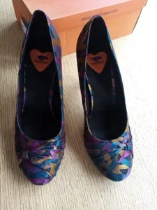 Rocket Dog shoes size 8. 5 multicoloured floral very high heel - Picture 1 of 4