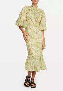 NWOT Alemais Marta Midi Dress In Mint. Size 10. - Picture 1 of 7