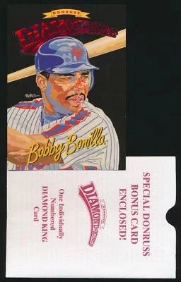 1994 Donruss DIAMOND KINGS (JUMBO) -#13 BOBBY BONILLA (Mets) #03074/10,000 - Image 1 of 2