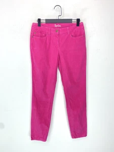 Boden Pink Corduroy Cotton Tapered Trousers 5 Pocket Mid Rise Size 10 Long - Picture 1 of 11