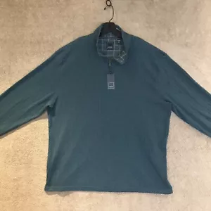 Arrow Men's Sweatshirt Large Teal Long Sleeve 1/4 Zip Pullover Sweatshirt XXL - Picture 1 of 12