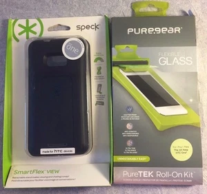 New Speck SmartFlex View Case for HTC One M7 + PureGear Glass Screen Protector ! - Picture 1 of 3