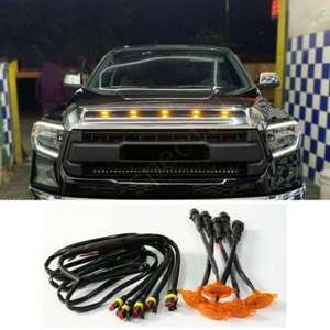 Front Grille LED Light Raptor Style Grill Cover Fit For Toyota Tundra 2014-2020 - Picture 1 of 2