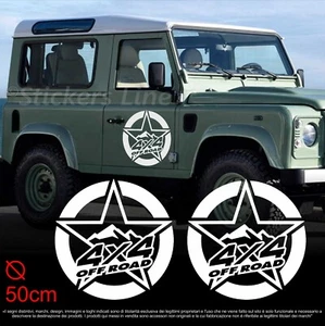 2 Adesivi compatibili STELLA 50 cm per Land Rover defender discovery freelander - Picture 1 of 2