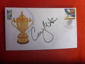 2003 RUGBY WORLD CUP COVER SIGNED BY SCOTLAND PLAYER CAMERON MATHER - Picture 1 of 1