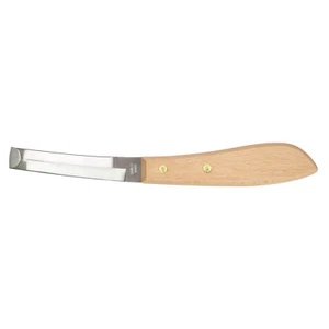 Cuchillo de pezuña profesional de doble filo hoja SS mango de madera - Imagen 1 de 4