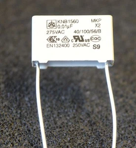1 X (1 piece) 10nF MKP Interference Suppression Class X2 15mm pitch (0157) - Picture 1 of 1