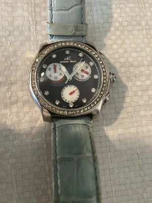  Relógio suíço AK Beverly Hills cronógrafo feminino AK-143-1L cristal Swarovski - Imagem 1 de 3