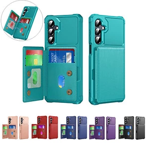 Flip Magnet Leder Karten Halter Handy Hülle für Samsung S25 Ultra S25+ S25 - Bild 1 von 49