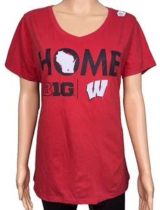 Port & Company Wisconsin Badgers Womens Large T-Shirt U of W Football New - Picture 1 of 5