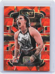 2024 Panini Select WWE Rhea Ripley Orange Cracked Ice Prizm - Picture 1 of 2