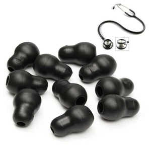 10Pcs Silicone Black Soft Eartips Earplug Earpieces For Littmann Stethoscope - Picture 1 of 4