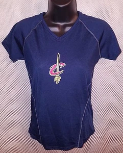 Cleveland Cavaliers Cavs Blue Polyester Adidas ClimaLite T-Shirt - Juniors Small - Picture 1 of 7