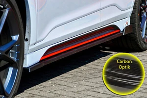 Seitenschweller mit Wing hinten aus ABS für Hyundai Kona N + N-Line Carbon Optik - Bild 1 von 3