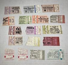 Vtg Rock Concert Ticket Stubs Van Halen Prince Cheap Trick Heart ZZ Top 70s 80s