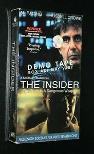 Vintage The Insider VHS Excellent Shape DEMO TAPE Promo Rare Al Pacino - Picture 1 of 4