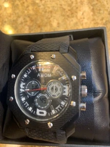 Axiom CR2025/SR626SW Black Men's Watch W/Black Band--NEW in Box - Picture 1 of 6