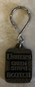 Llavero de metal escocés a rayas verdes Usher's - Imagen 1 de 2
