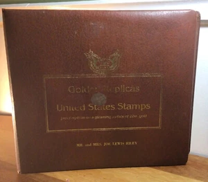 VTG 1980, Proof replicas of United States collectible stamps,22KT GOLD, 19 Pages - Picture 1 of 22