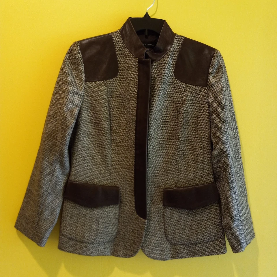 Jaqueta blazer de lã feminina Dana Buchman tamanho 8 - Imagem 1 de 4