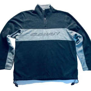 New Old Navy Men's 1/4 Zip Fleece Pullover Jacket Sweater Size L Gray NWOT - Picture 1 of 13
