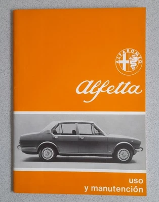 Uso e manutenzione - Alfa Romeo Alfetta in SPAGNOLO - Immagine 1 di 4