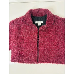Isabel Garrett Girls Lined Quiet Luxury Luxe Wool Sweater Cranberry Size 6 - Picture 1 of 6