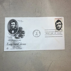 1967 5 Cent Ersttagsausgabe Henry David Thoreau 150 Anniversary Concord MA - Bild 1 von 5