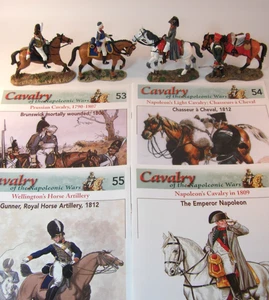 4 Del Prado Kavallerie Napoleonische Kriege Zinnfiguren Nr. 53 54 55 & 56 + Hefte - Bild 1 von 11