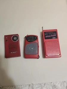 Vintage Transistor Pocket Radios Lot of 3 Tested And Working - Picture 1 of 2