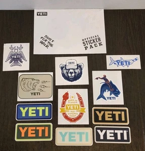 YETI Coolers STICKER Lot of 11 Built For the Wild Variety Pack Mint HTF Bear - Picture 1 of 8
