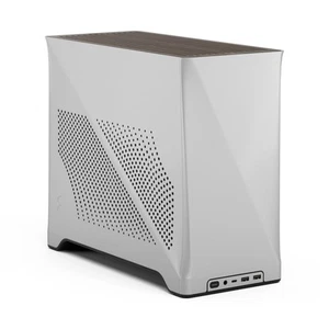 Era 2 ITX PC Case in Silver - Aluminium eloxiert elegant Nussbaum Mass... - Bild 1 von 6