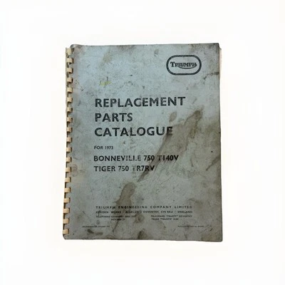 Triumph Bonneville Tiger 750 1973 OEM Lista de piezas Catálogo Conjunto Manual Números Foto 1 de 4
