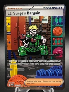 Lt. Surge's Bargain 185/132 Mega Evolution Trainer Full Art Pokemon TCG MINT - Picture 1 of 9