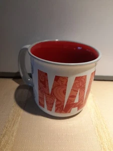 Marvel Mug Marvel Logo Mug Red Interior Spiderman Hulk Iron Man Thor Free P&P - Picture 1 of 8