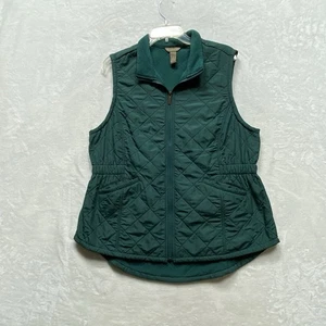 Chaleco Bit & Bridle Mujer Verde Acolchado Cremallera Completa Talla L Bolsillos Cuello - Imagen 1 de 14