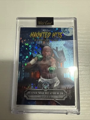 2025 Wild Card Haunted Hits Monster Hunt Floy Mayweather Jr 1/2 Blue HHH-FM - Image 1 of 4