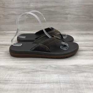 Rainbow Flip Flop Sandals Men's 7 Brown Suede Leather Slip On Shoes - Picture 1 of 11