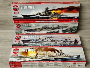 Airfix 1:600 Schiff Konvolut - Bismarck HMS Belfast Ark Royal Hood - Bild 1 von 4