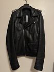 Rick Owens Larry Fw19 Stooges Leather Jacket | Black | Size 46