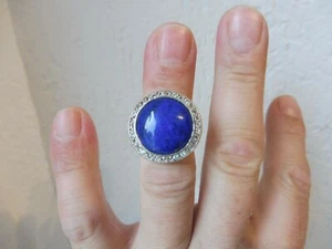 Anello Bello In Argento 925 Con Lapislazzuli E Altre Pietre - Foto 1 di 5