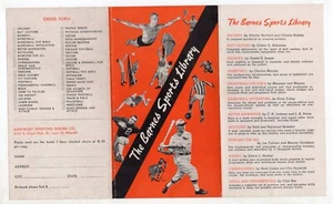 Folleto catálogo de libros de la biblioteca de deportes de Barnes de colección años 1950 - 1960 - Imagen 1 de 2